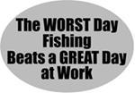 The Worst Day Fishing Beats… 2" Trailer Hitch Receiver Cover